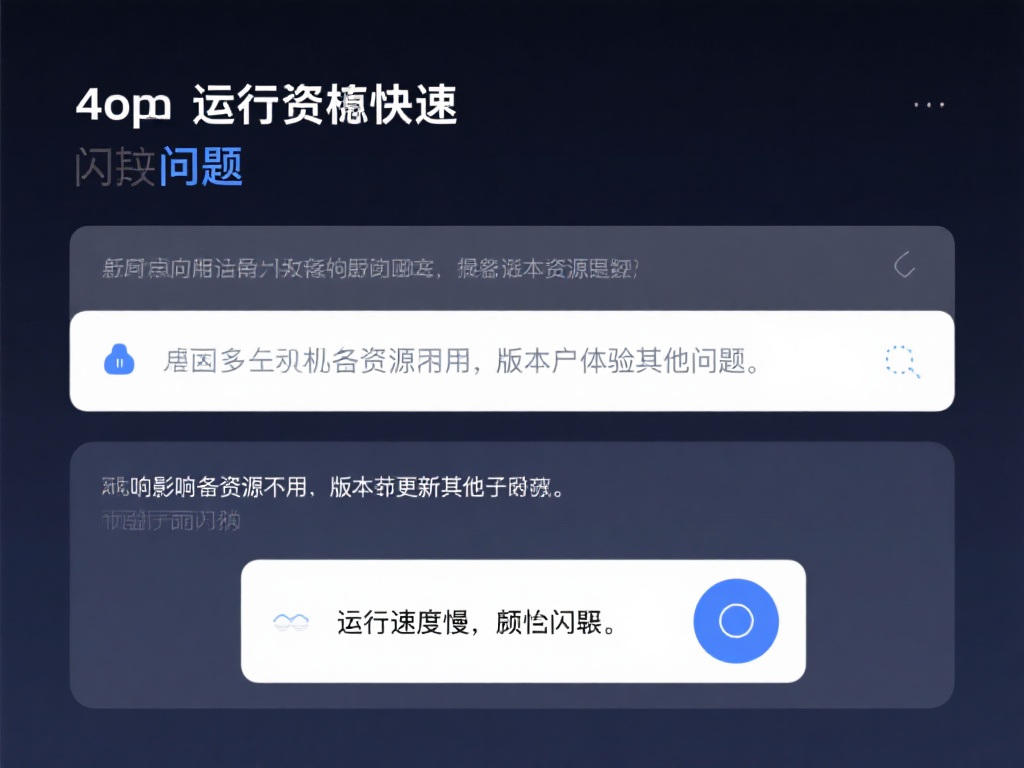4.&nbsp;应用运行缓慢或闪退问题
运行速度慢、频繁闪